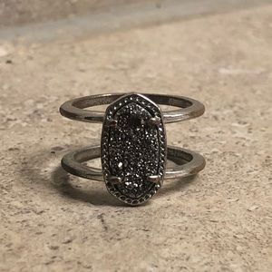 Kendra Scott Silver Drusy Ring